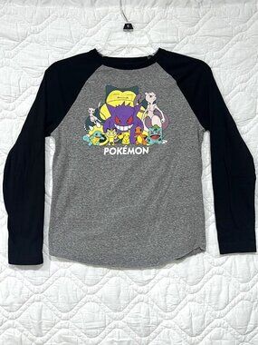 Pokemon Raglan T-Shirt - 2017 Long Sleeves – Pokemon Characters – Size M